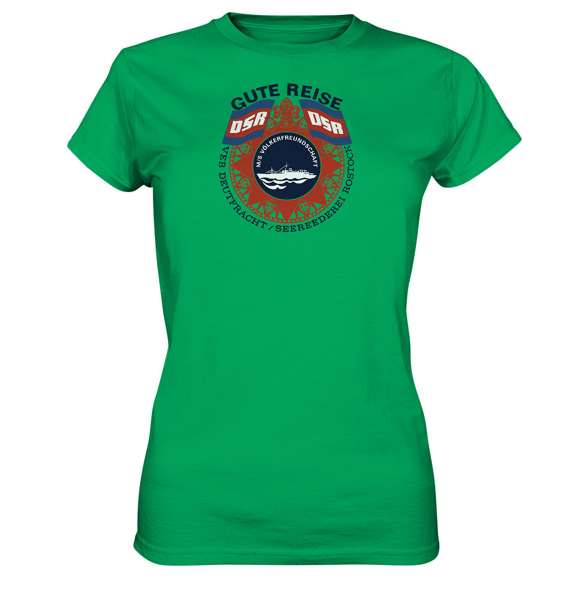 DDR Ostalgie Shirt Mädels • MS VÖLKERFREUNDSCHAFT- hell