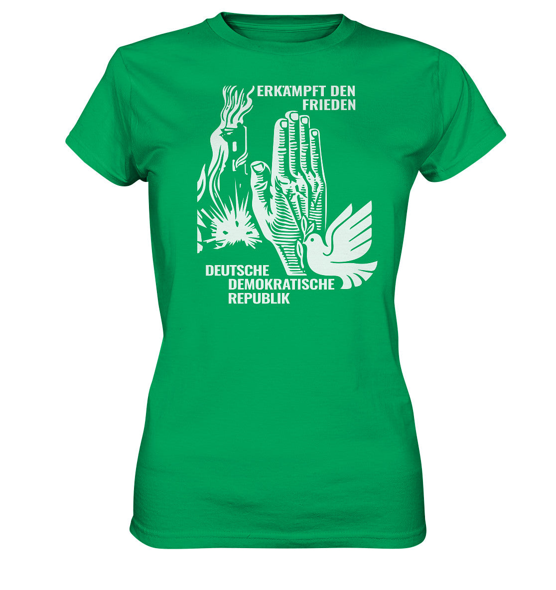 DDR Ostalgie Shirt Mädels • ERKÄMPFT DEN FRIEDEN - DDR BRIEFMARKE 8PF