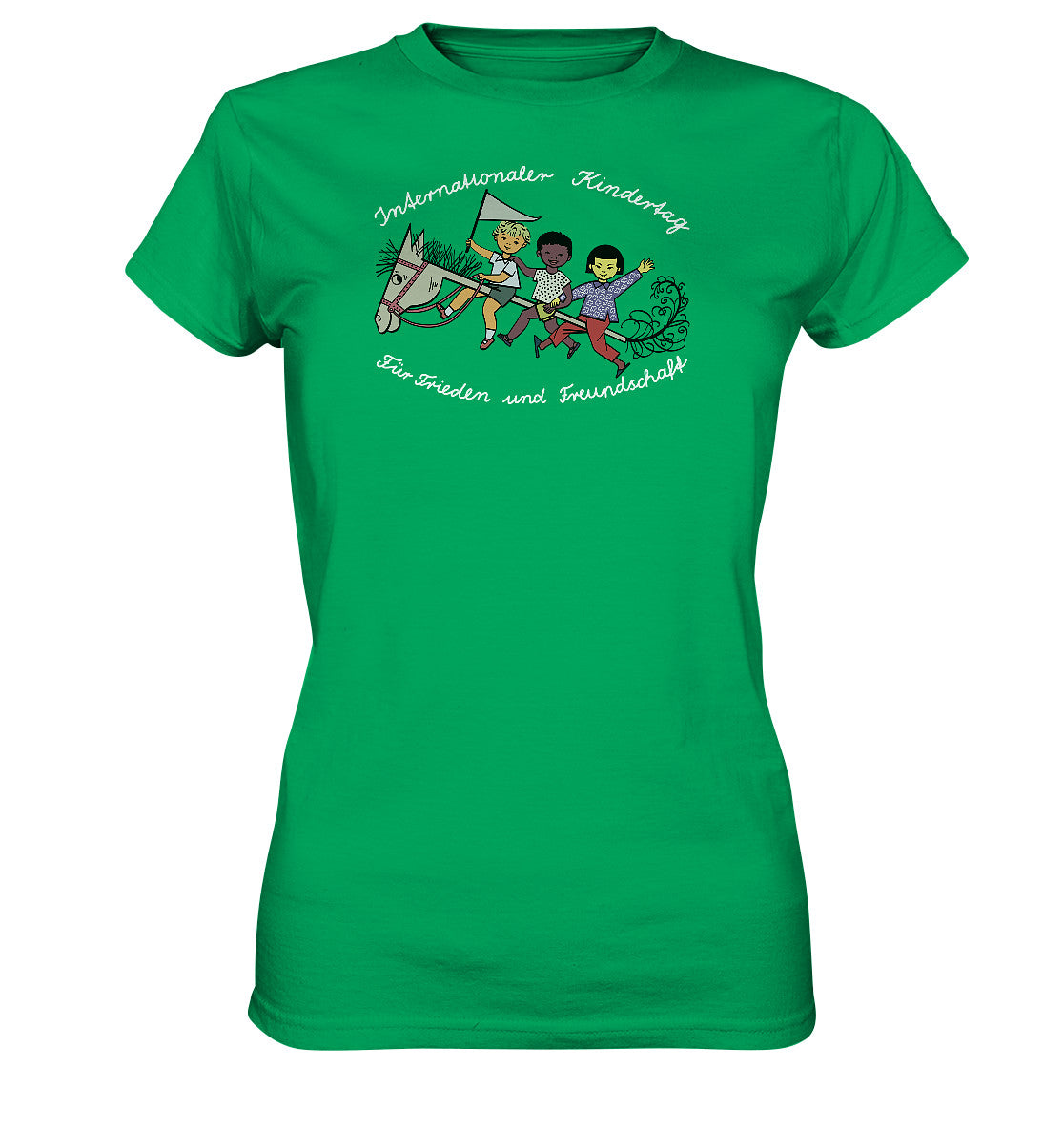 DDR Ostalgie Shirt Mädels • INTERNATIONALER KINDERTAG, FÜR FRIEDEN UND FREUNDSCHAFT - ORIGINAL ILLUSTRATION