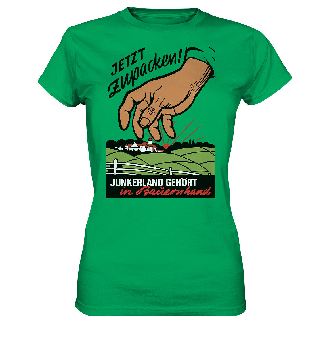 DDR Ostalgie Shirt Mädels • JUNKERLAND GEHÖRT IN BAUERNHAND! - ORIGINALPLAKAT