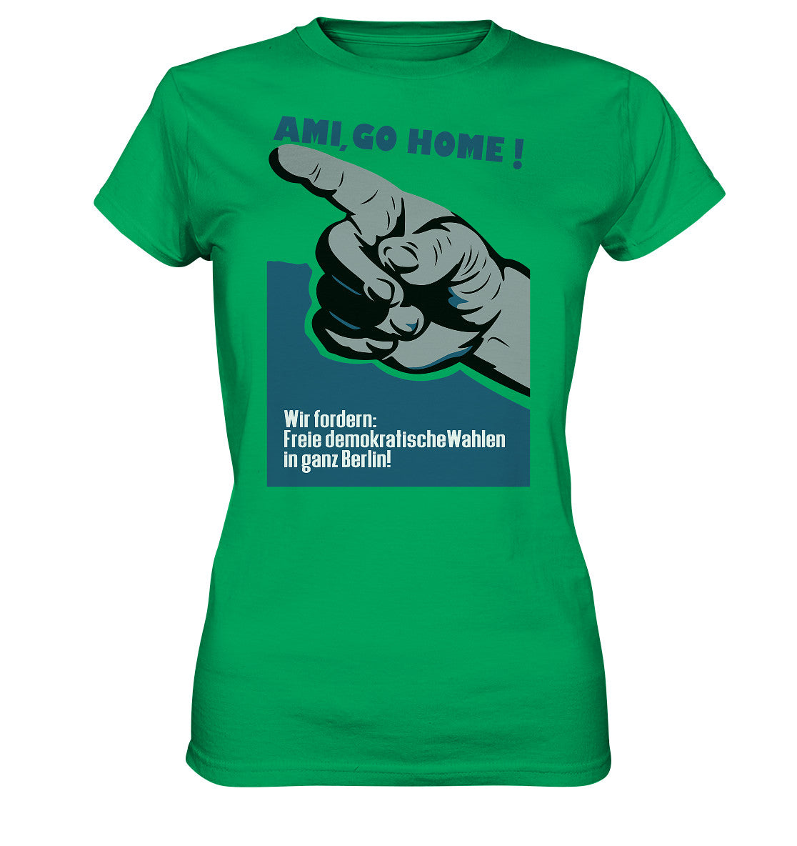 DDR Ostalgie Shirt Mädels • AMI GO HOME! ORIGINALPLAKAT 1950
