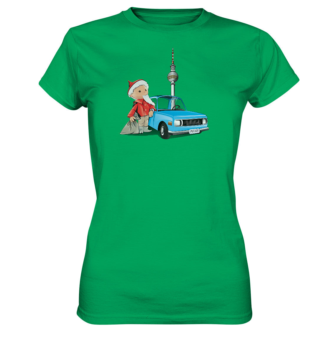 DDR Ostalgie Shirt Mädels • UNSER SANDMÄNNCHEN - MIT WARTBURG IN BERLIN (PU-325)
