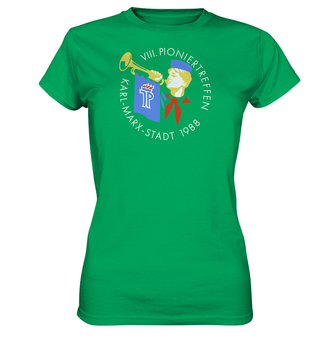 DDR Ostalgie Shirt Mädels • 8. PIONIERTREFFEN KARL-MARX-STADT - dunkel