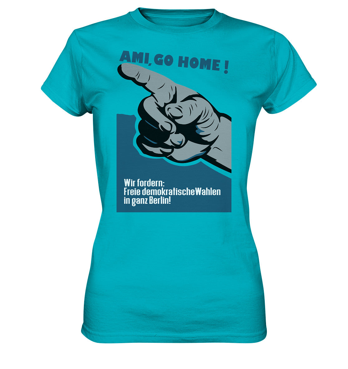 DDR Ostalgie Shirt Mädels • AMI GO HOME! ORIGINALPLAKAT 1950