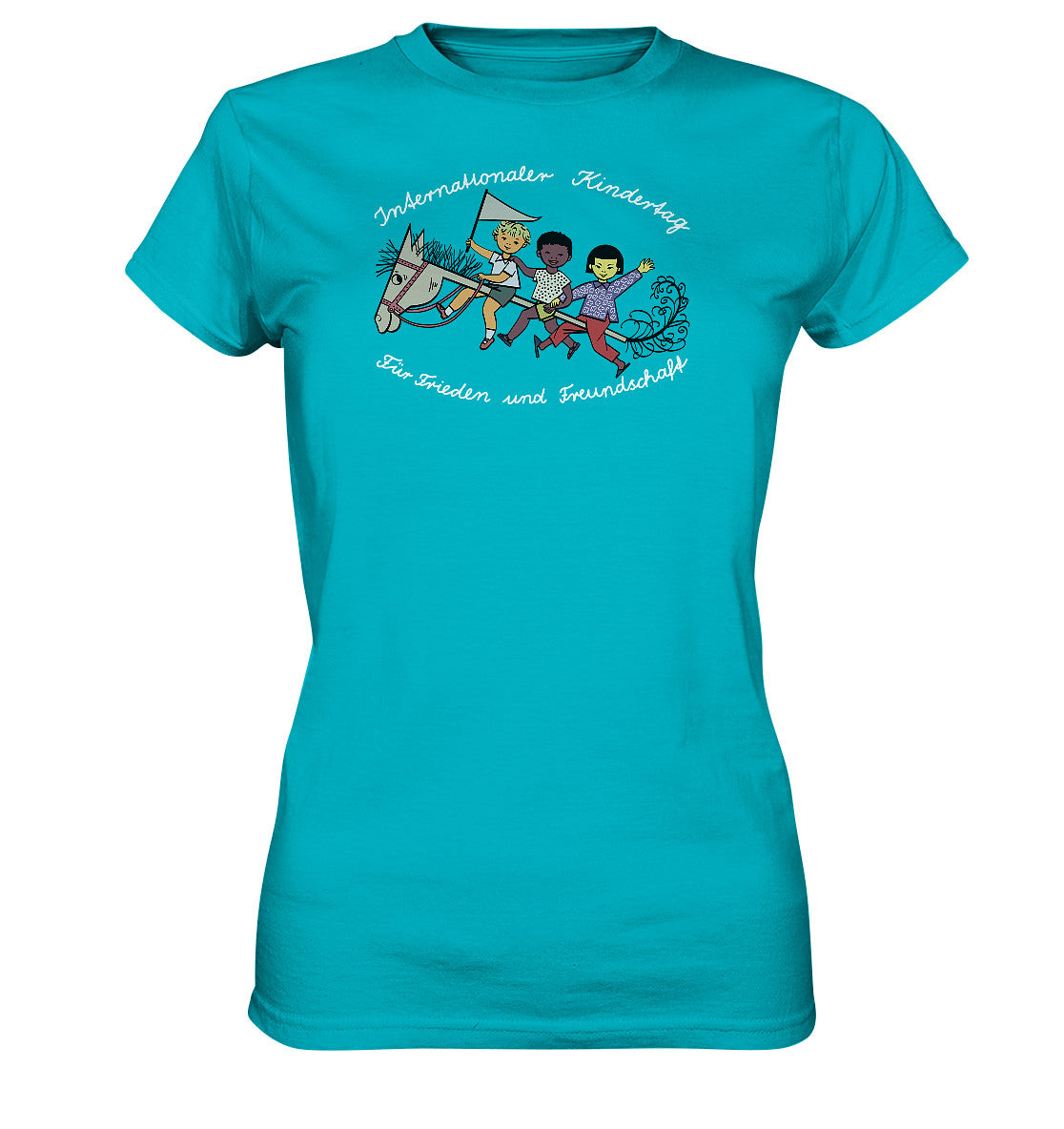 DDR Ostalgie Shirt Mädels • INTERNATIONALER KINDERTAG, FÜR FRIEDEN UND FREUNDSCHAFT - ORIGINAL ILLUSTRATION