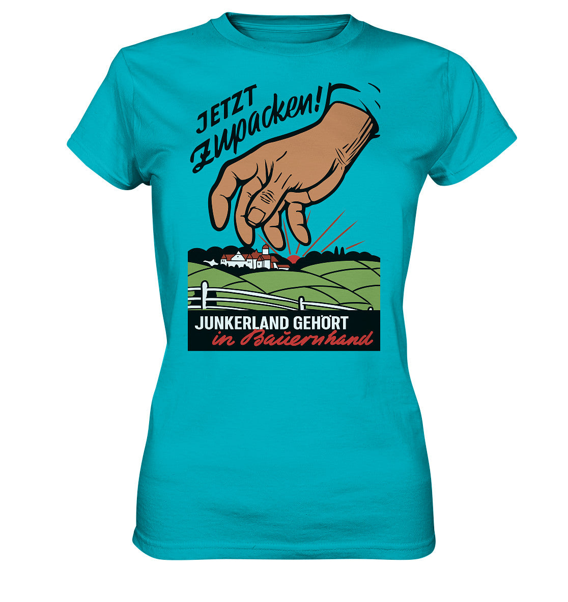 DDR Ostalgie Shirt Mädels • JUNKERLAND GEHÖRT IN BAUERNHAND! - ORIGINALPLAKAT