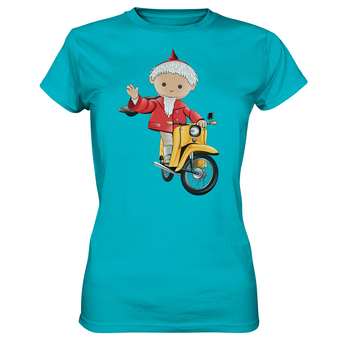 DDR Ostalgie Shirt Mädels • UNSER SANDMÄNNCHEN - AUF DER SCHWALBE - ROT (PU-137, 1973)