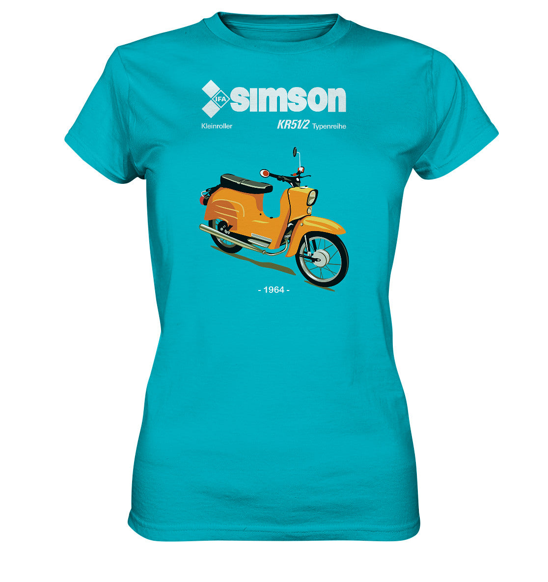 DDR Ostalgie Shirt Mädels • SIMSON SCHWALBE KR51-2 (ORIGINALPROSPEKT 1964)