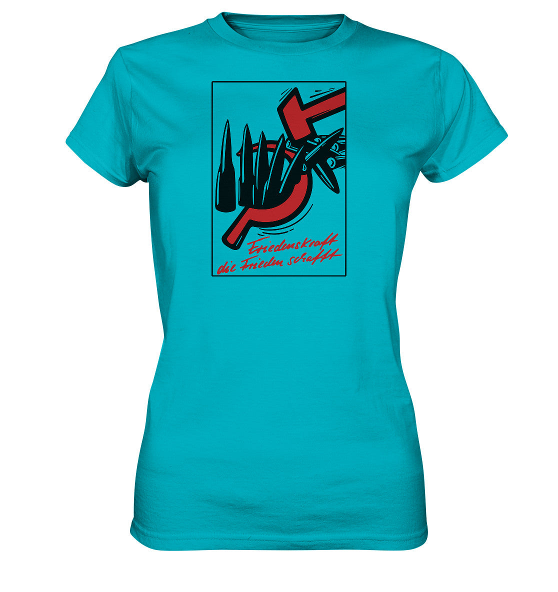 DDR Ostalgie Shirt Mädels • FRIEDENSKRAFT DIE FRIEDEN SCHAFFT
