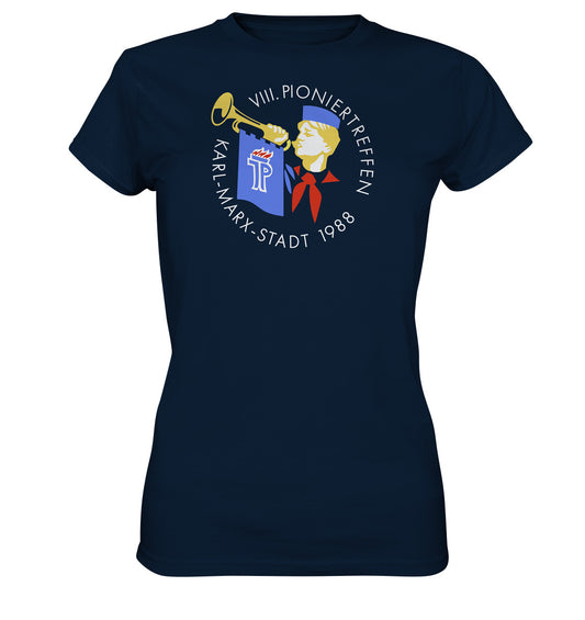 DDR Ostalgie Shirt Mädels • 8. PIONIERTREFFEN KARL-MARX-STADT - dunkel