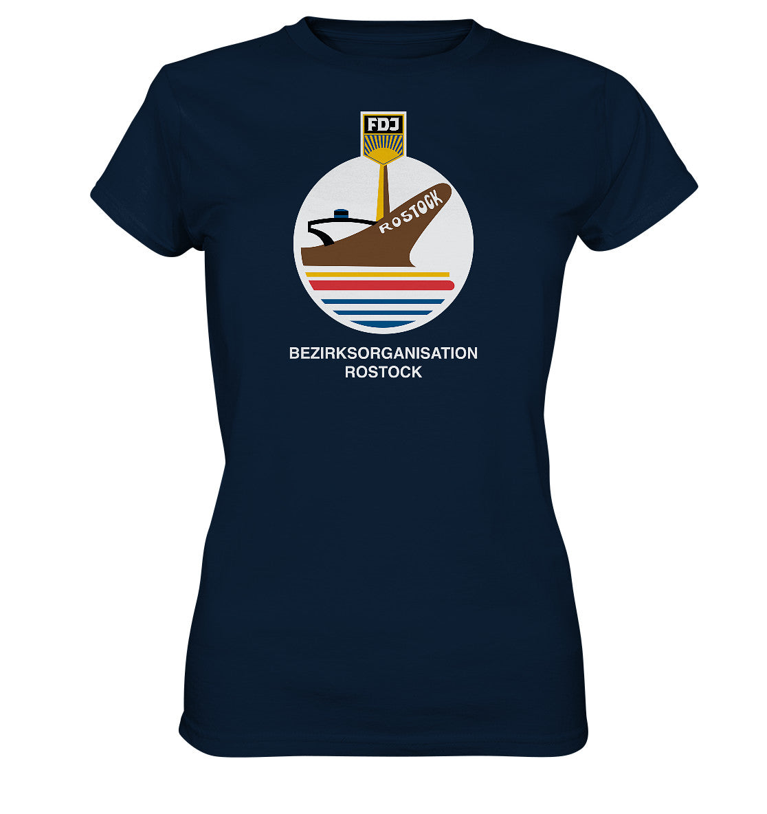 DDR Ostalgie Shirt Mädels • FDJ BEZIRKSORGANISATION ROSTOCK