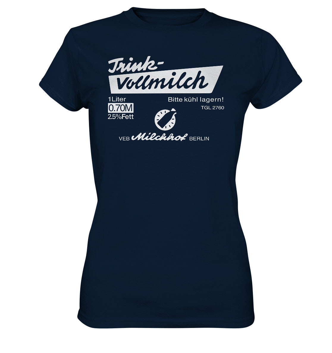 DDR Ostalgie Shirt Mädels • TRINK-VOLLMILCH - dunkel