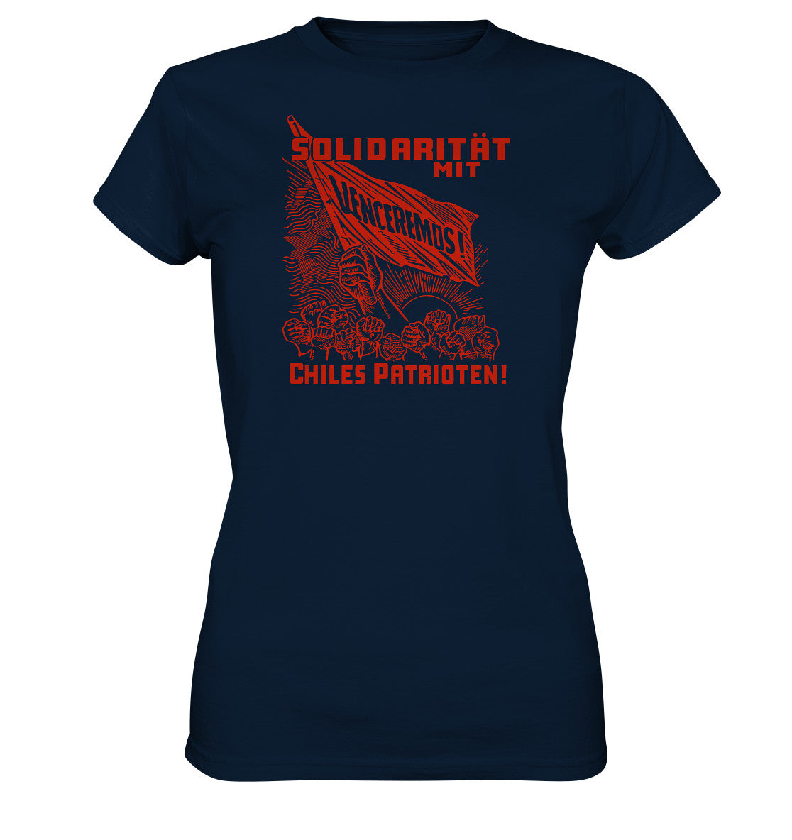 DDR Ostalgie Shirt Mädels • VENCEREMOS SOLIDARITÄT MIT CHILES PATRIOTEN