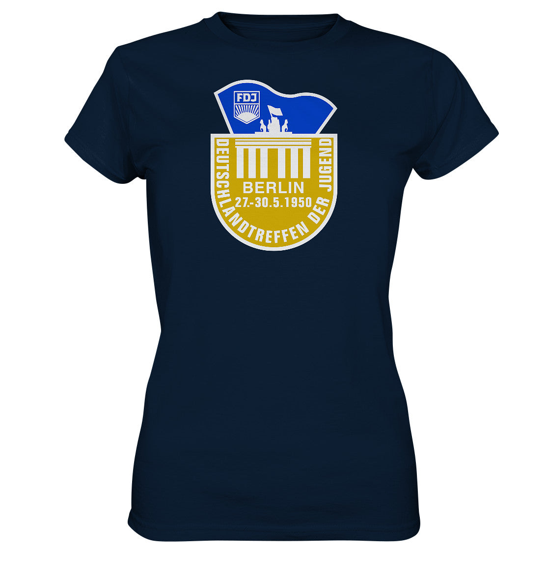 DDR Ostalgie Shirt Mädels • FDJ DEUTSCHLANDTREFFEN DER JUGEND - BERLIN 1950
