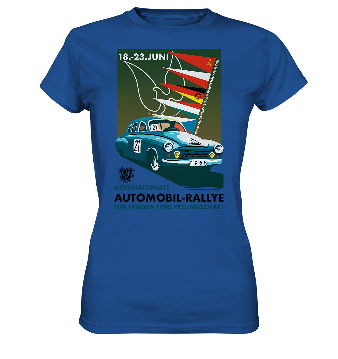 DDR Ostalgie Shirt Mädels • INTERNATIONALE RALLYE WARTBURG 1961 (ORIGINAL-PLAKAT)