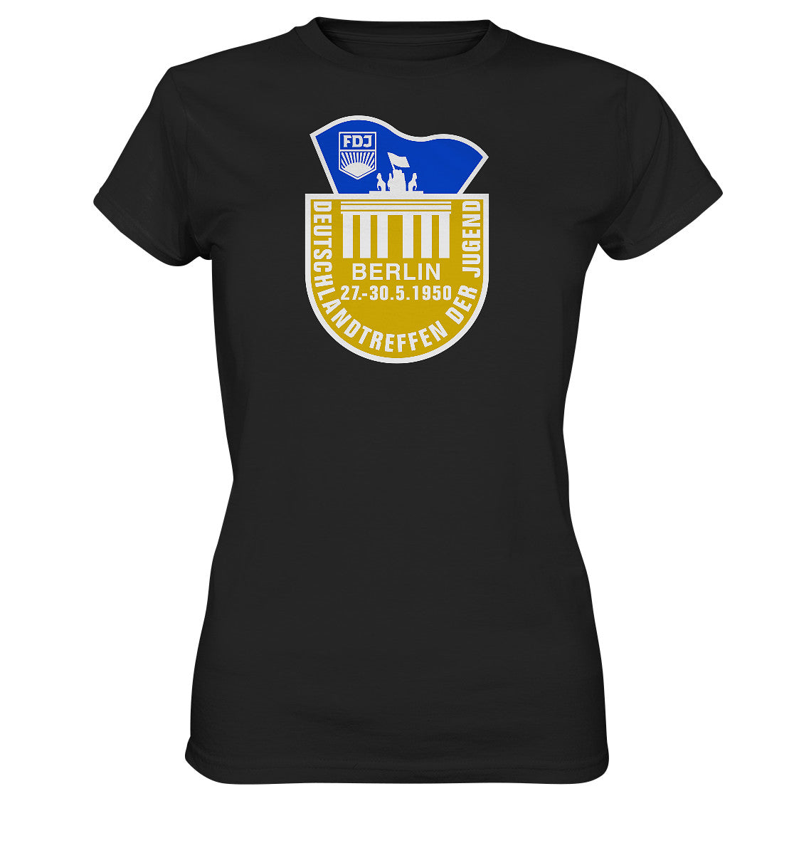 DDR Ostalgie Shirt Mädels • FDJ DEUTSCHLANDTREFFEN DER JUGEND - BERLIN 1950