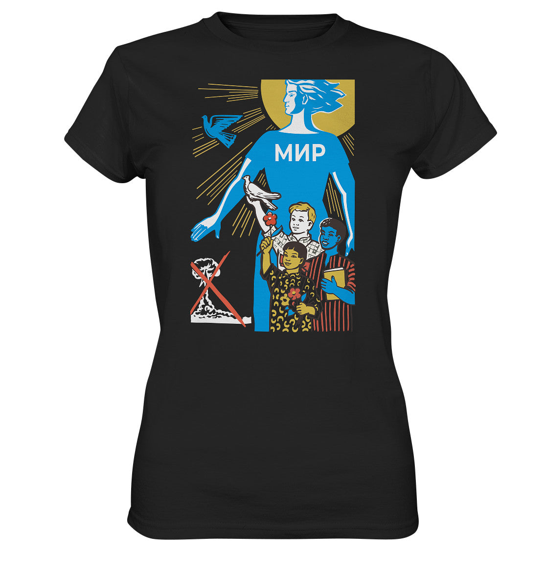 DDR Ostalgie Shirt Mädels • MIR - FRIEDEN (ORIGINAL-PLAKAT)