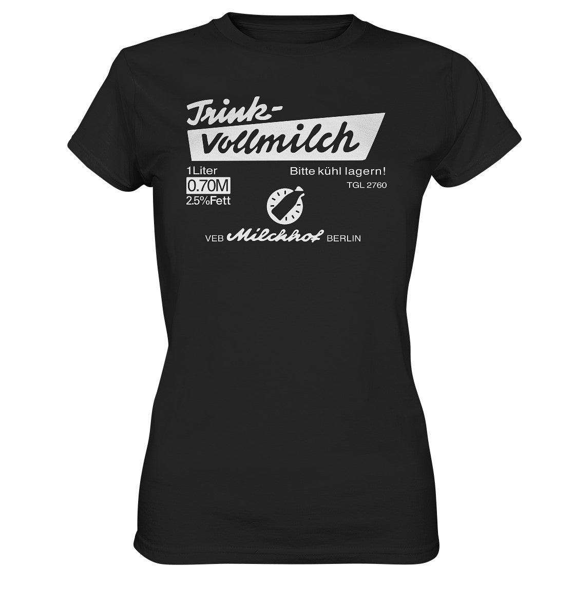 DDR Ostalgie Shirt Mädels • TRINK-VOLLMILCH - dunkel