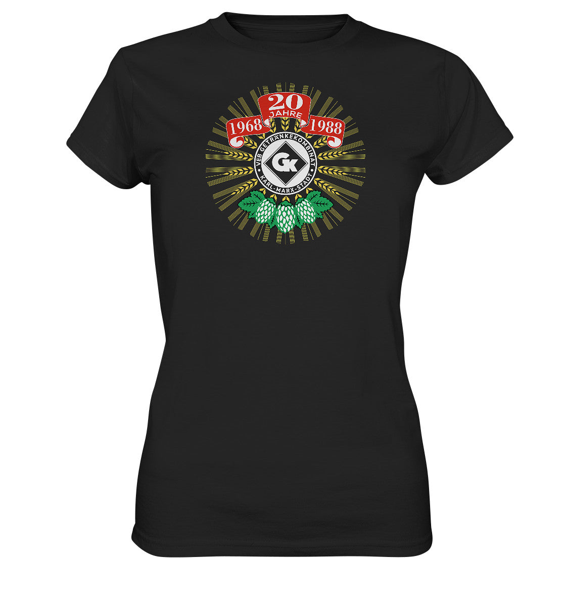 DDR Ostalgie Shirt Mädels • 20 JAHRE VEB GETRÄNKEKOMBINAT KARL-MARX-STADT