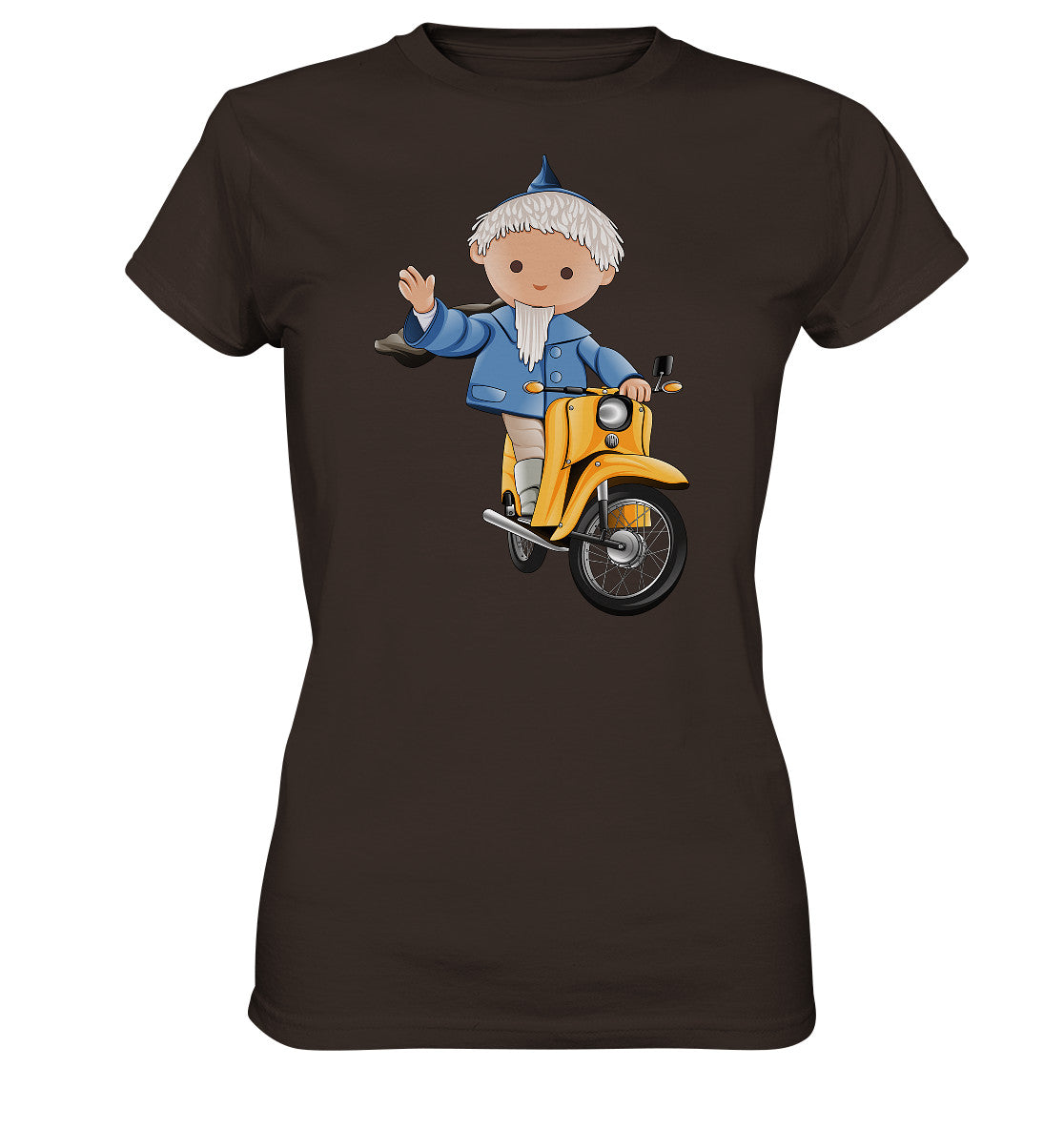 DDR Ostalgie Shirt Mädels • UNSER SANDMÄNNCHEN - AUF DER SCHWALBE - BLAU (PU-137, 1973)