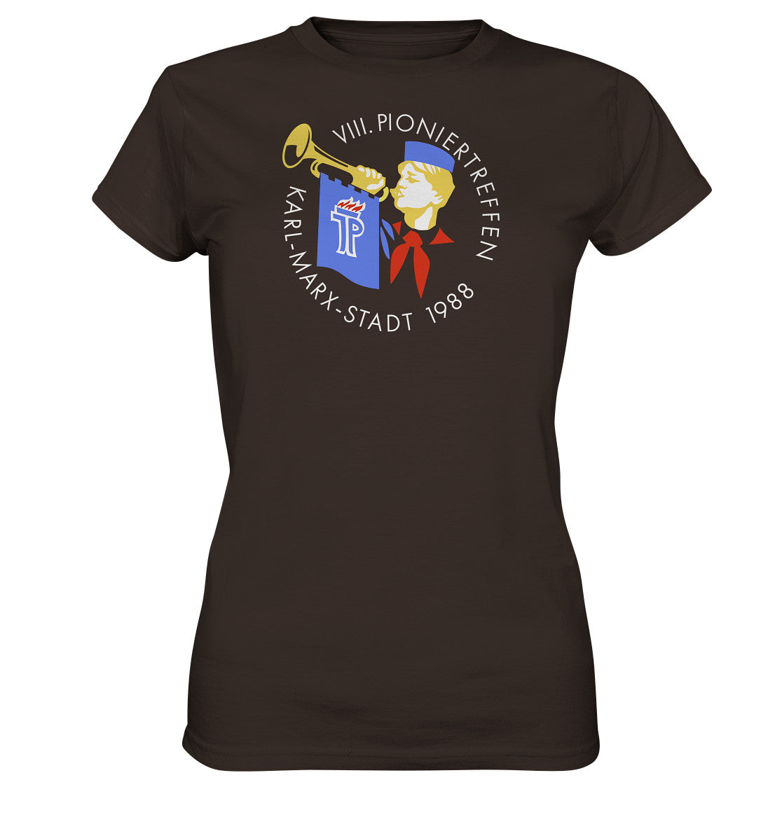 DDR Ostalgie Shirt Mädels • 8. PIONIERTREFFEN KARL-MARX-STADT - dunkel