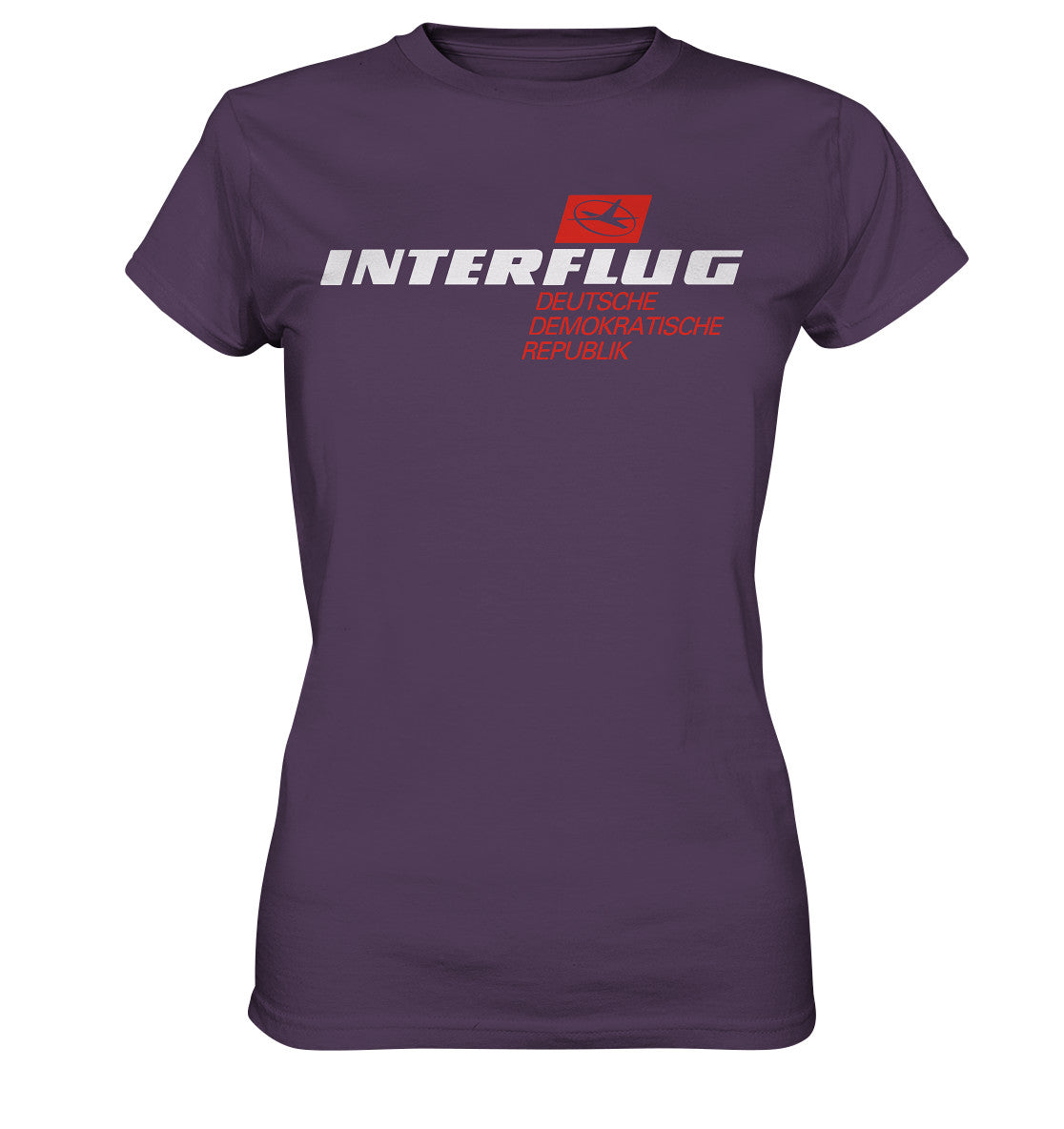 DDR Ostalgie Shirt Mädels • INTERFLUG - dunkel
