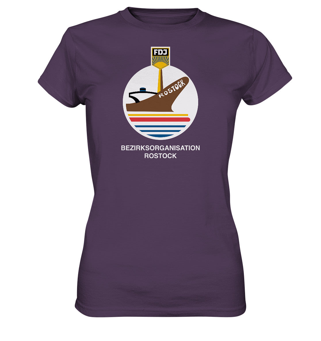 DDR Ostalgie Shirt Mädels • FDJ BEZIRKSORGANISATION ROSTOCK