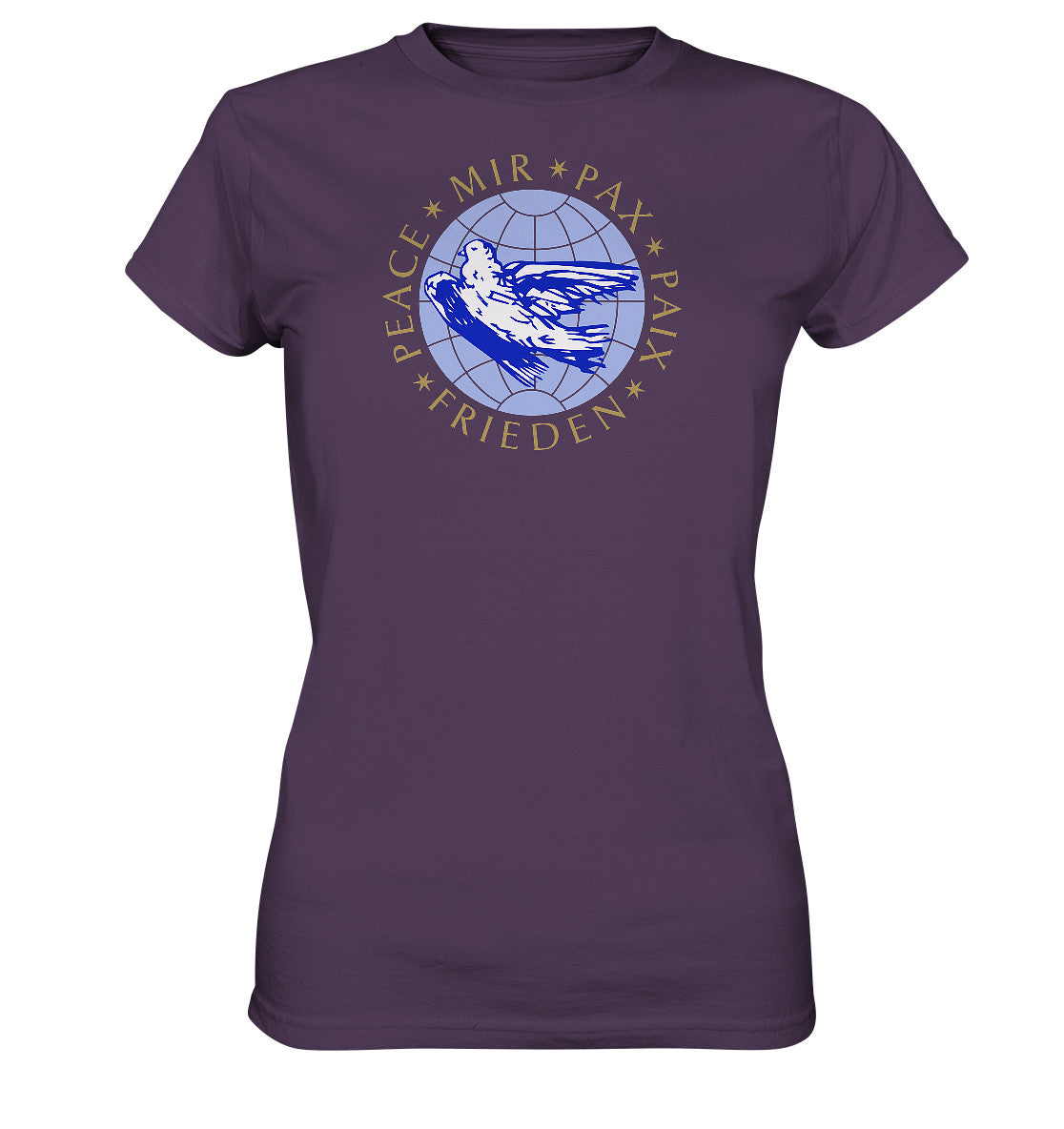 DDR Ostalgie Shirt Mädels • PEACE, MIR, PAX, PAIX, FRIEDEN - DDR-ERSTTAGSBRIEF