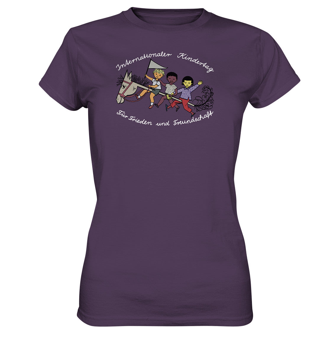 DDR Ostalgie Shirt Mädels • INTERNATIONALER KINDERTAG, FÜR FRIEDEN UND FREUNDSCHAFT - ORIGINAL ILLUSTRATION