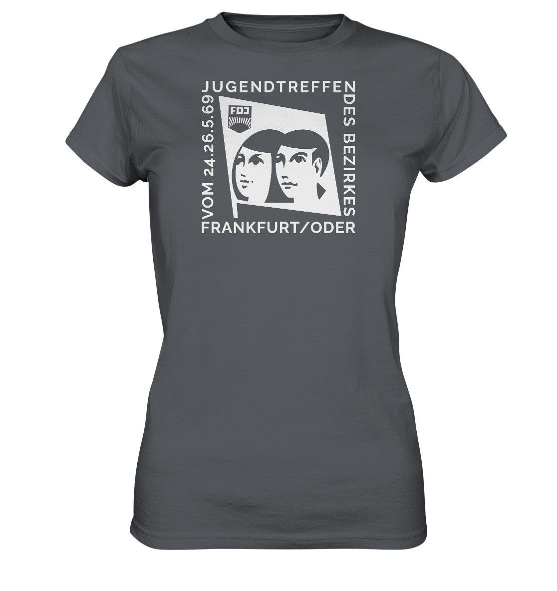 DDR Ostalgie Shirt Mädels • FDJ JUGENDTREFFEN FRANKFURT ODER - 1969