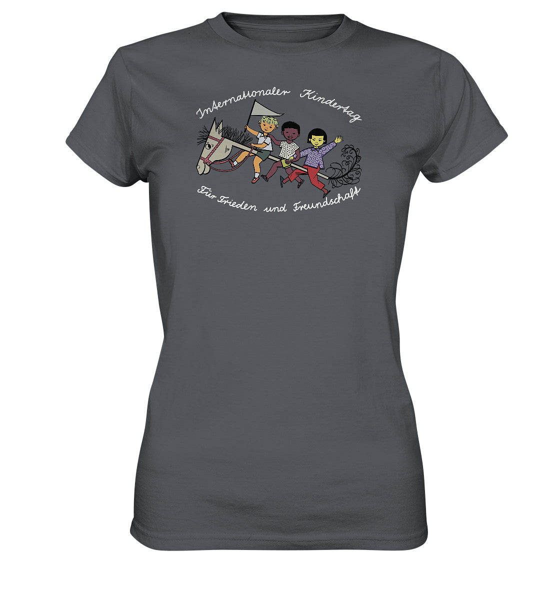 DDR Ostalgie Shirt Mädels • INTERNATIONALER KINDERTAG, FÜR FRIEDEN UND FREUNDSCHAFT - ORIGINAL ILLUSTRATION