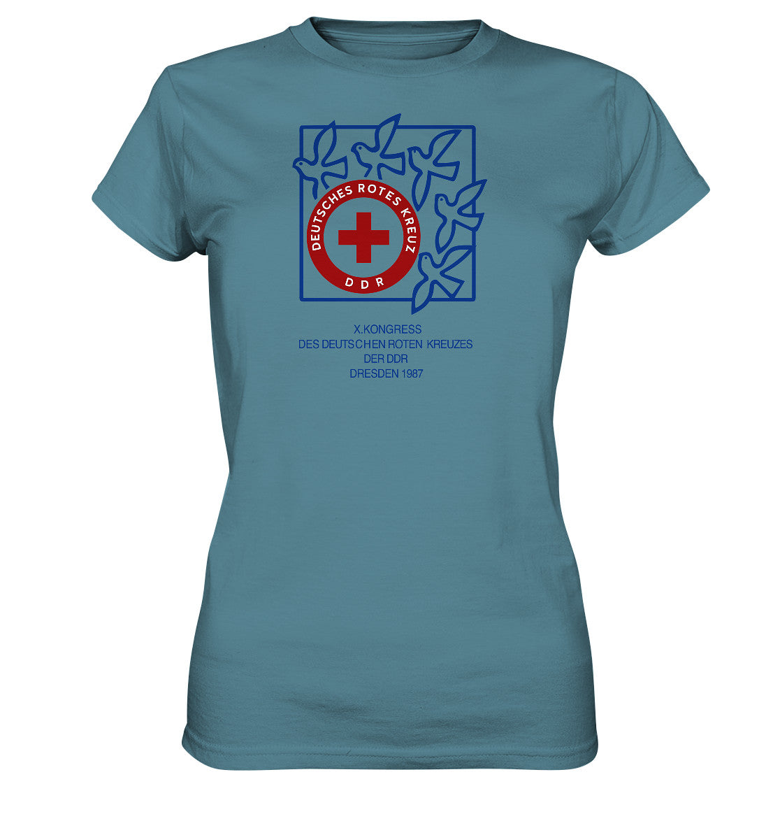 DDR Ostalgie Shirt Mädels • 10. KONGRESS DES DRK DRESDEN 1987