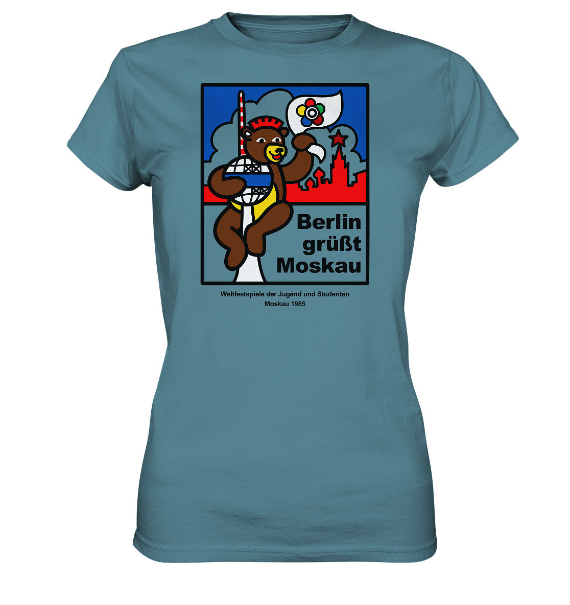 DDR Ostalgie Shirt Mädels • WELTFESTSPIELE DER JUGEND, MOSKAU 1985