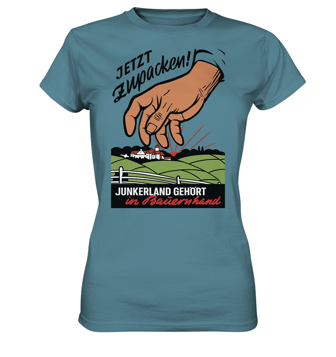 DDR Ostalgie Shirt Mädels • JUNKERLAND GEHÖRT IN BAUERNHAND! - ORIGINALPLAKAT