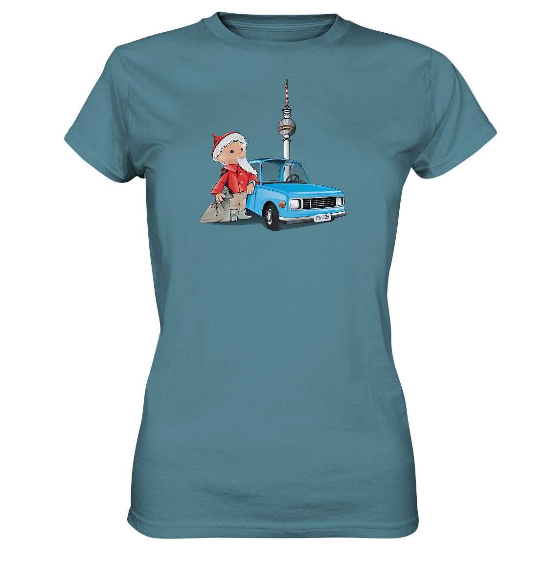 DDR Ostalgie Shirt Mädels • UNSER SANDMÄNNCHEN - MIT WARTBURG IN BERLIN (PU-325)