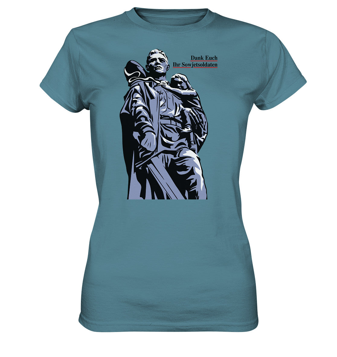 DDR Ostalgie Shirt Mädels • DANK EUCH IHR SOWJETSOLDATEN (DDR ORIGINAL-PLAKAT)