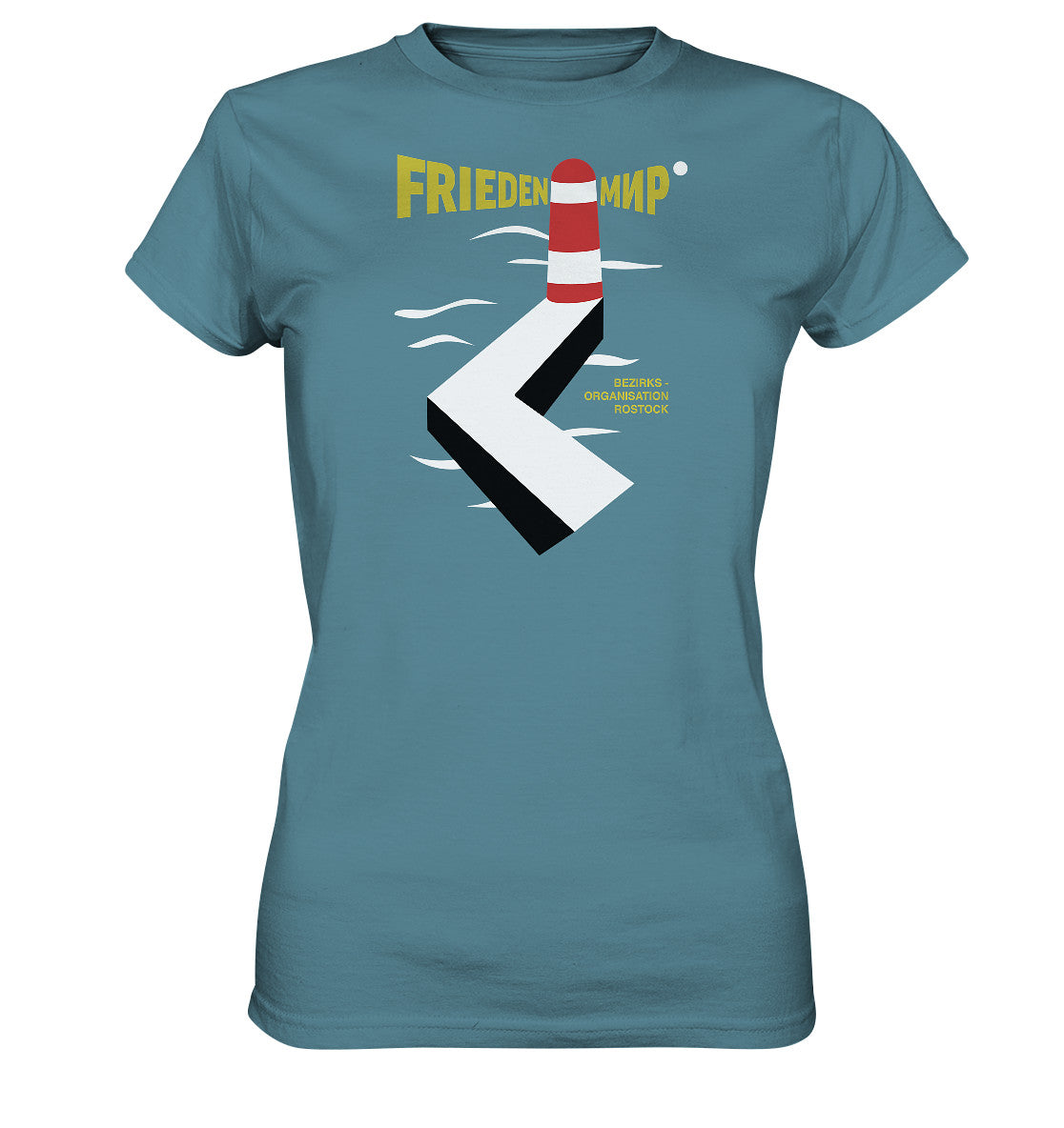 DDR Ostalgie Shirt Mädels • FRIEDEN - MIR - BEZIRKSORGANISATION ROSTOCK
