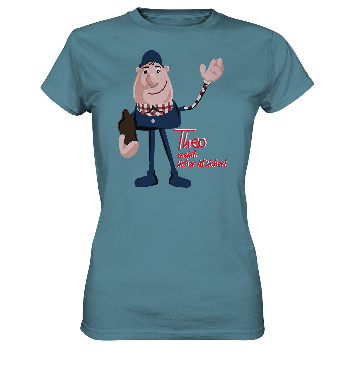 DDR Ostalgie Shirt Mädels • ARBEITSSCHUTZ THEO - SICHER IST SICHER