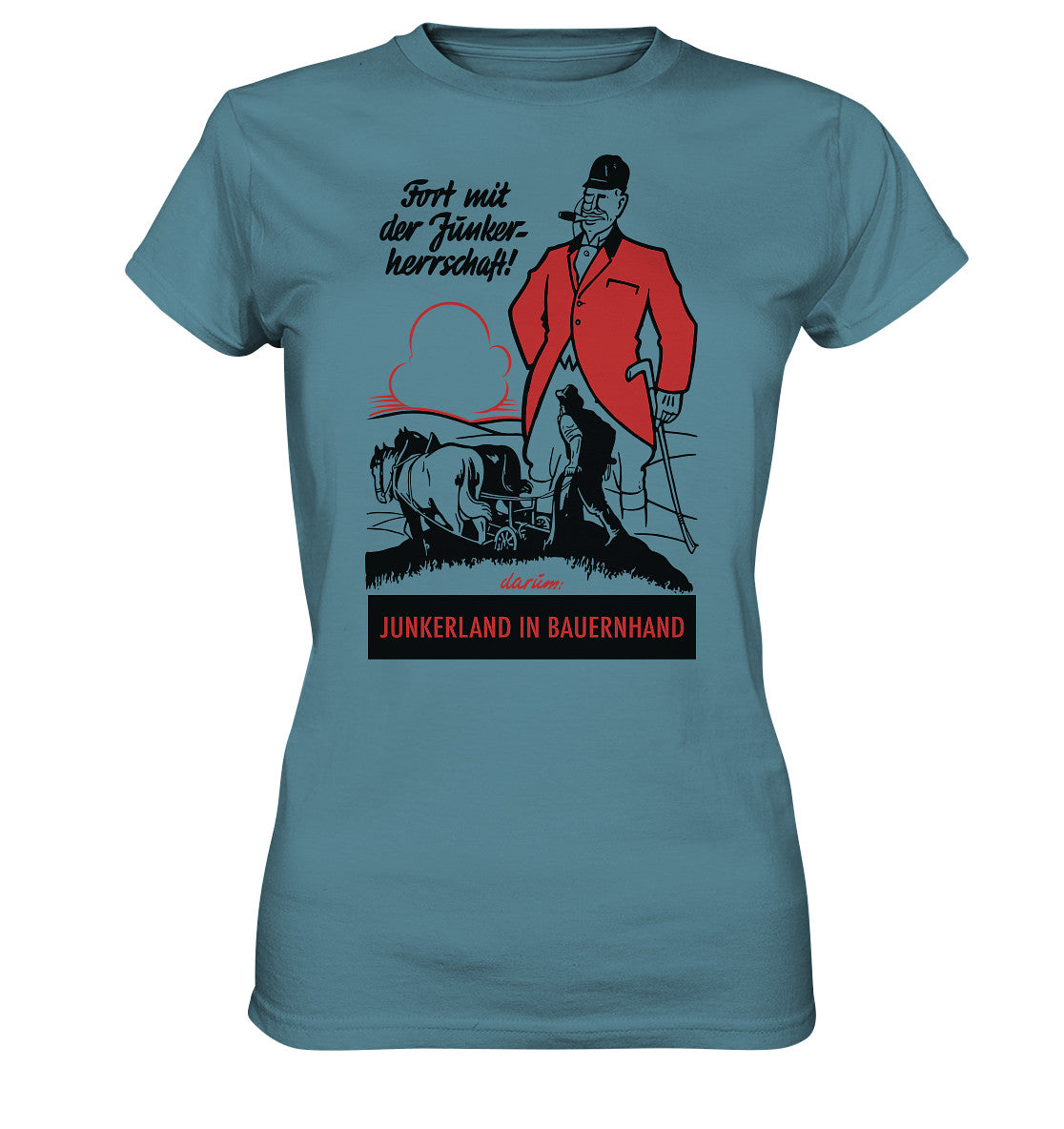 DDR Ostalgie Shirt Mädels • FORT MIT DER JUNKERHERRSCHAFT! - ORIGINALPLAKAT