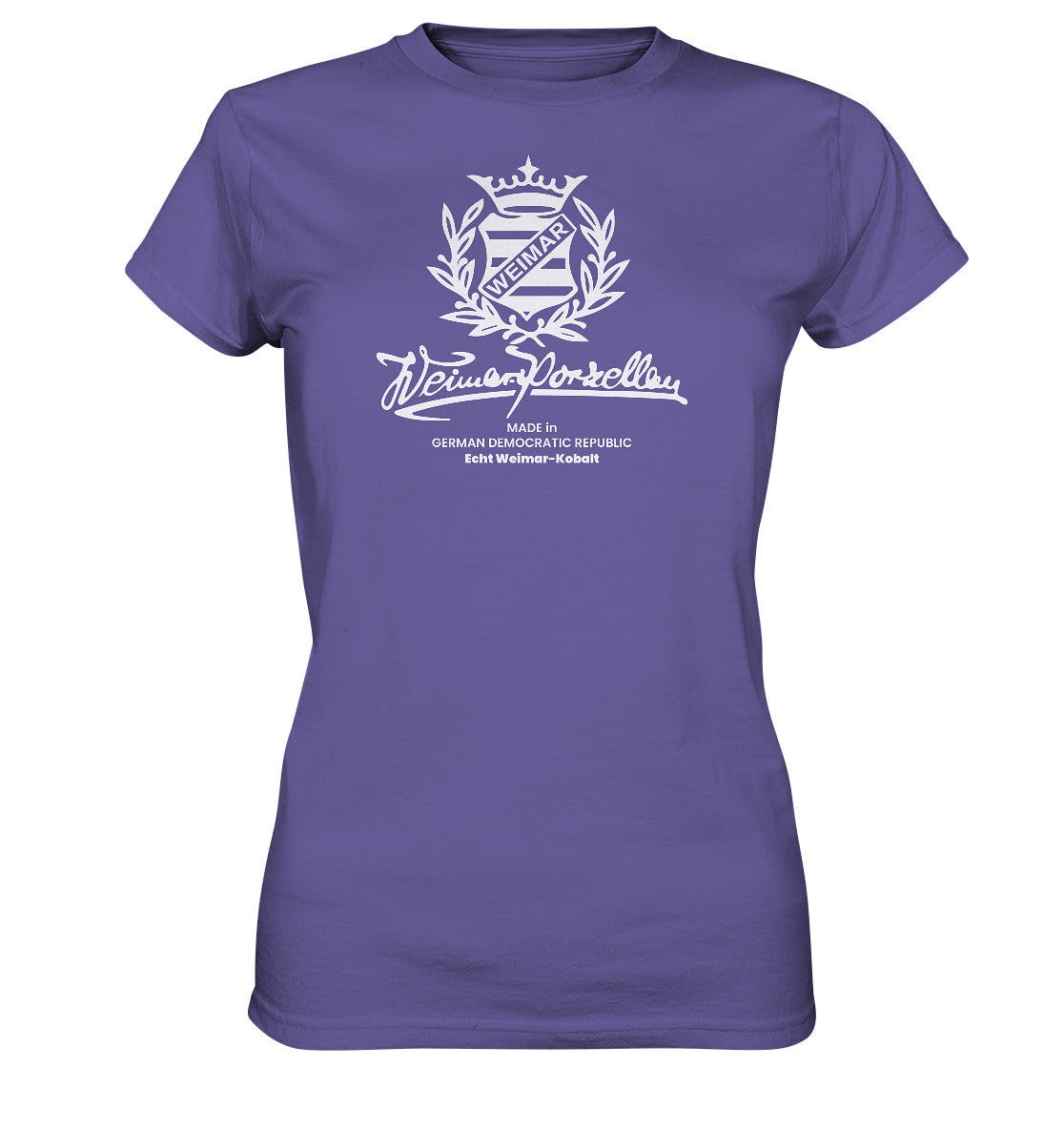 DDR Ostalgie Shirt Mädels • WEIMAR-PORZELLAN BLANKENHAIN monochrom