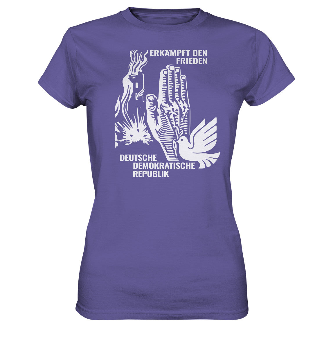 DDR Ostalgie Shirt Mädels • ERKÄMPFT DEN FRIEDEN - DDR BRIEFMARKE 8PF