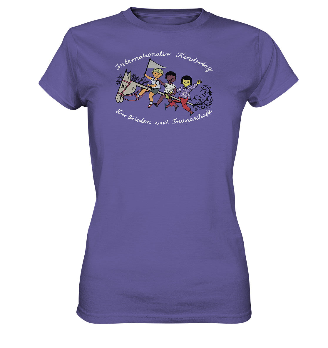 DDR Ostalgie Shirt Mädels • INTERNATIONALER KINDERTAG, FÜR FRIEDEN UND FREUNDSCHAFT - ORIGINAL ILLUSTRATION