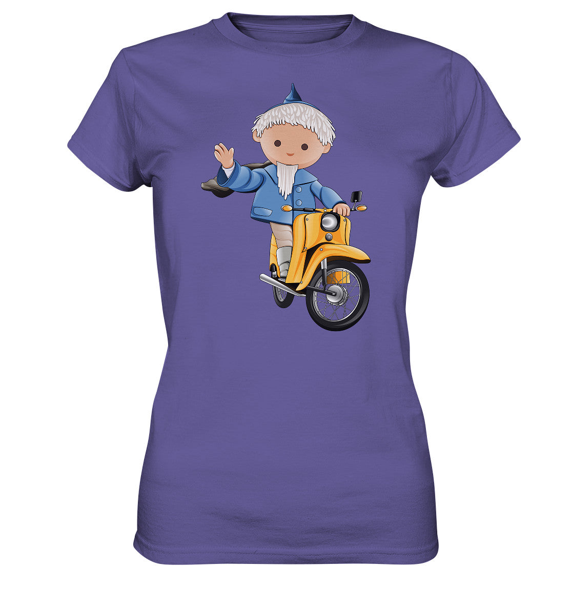 DDR Ostalgie Shirt Mädels • UNSER SANDMÄNNCHEN - AUF DER SCHWALBE - BLAU (PU-137, 1973)