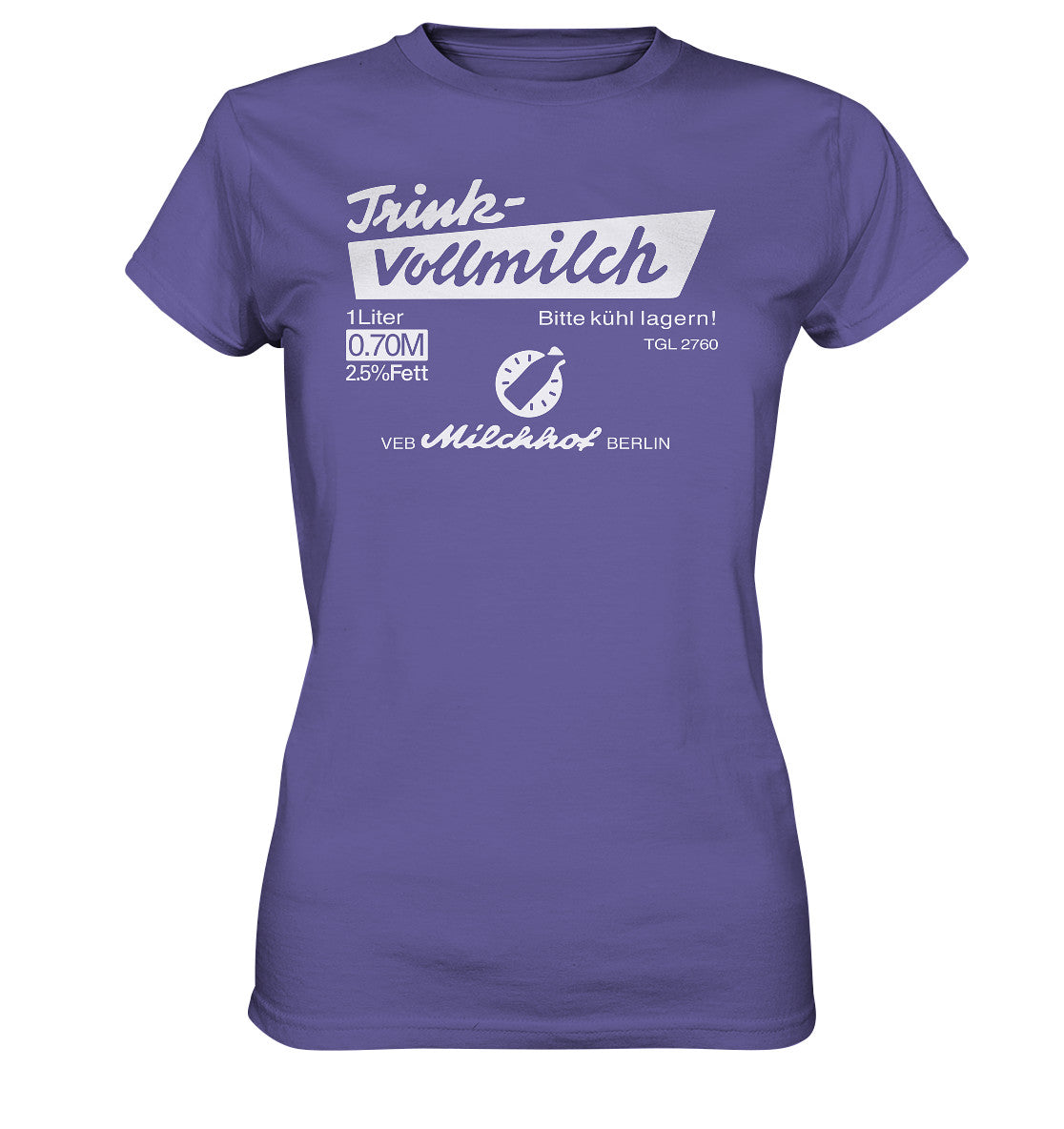 DDR Ostalgie Shirt Mädels • TRINK-VOLLMILCH - dunkel