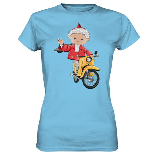 DDR Ostalgie Shirt Mädels • UNSER SANDMÄNNCHEN - AUF DER SCHWALBE - ROT (PU-137, 1973)