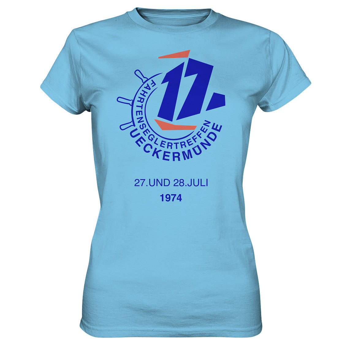 DDR Ostalgie Shirt Mädels • FAHRTENSEGLERTREFFEN UCKERMÜNDE 1974 - hell