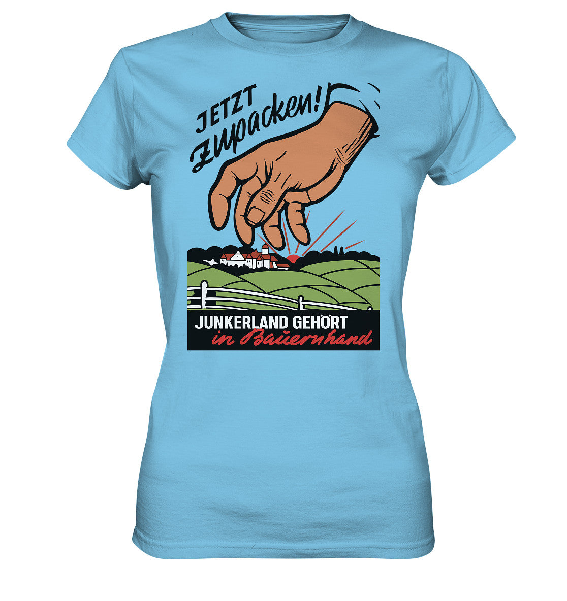 DDR Ostalgie Shirt Mädels • JUNKERLAND GEHÖRT IN BAUERNHAND! - ORIGINALPLAKAT