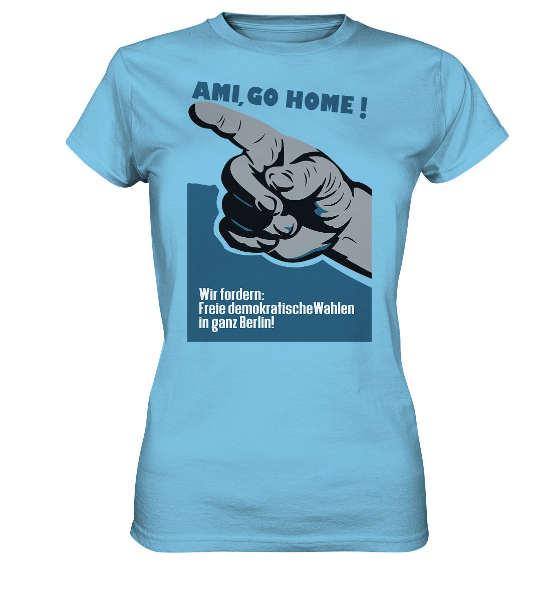 DDR Ostalgie Shirt Mädels • AMI GO HOME! ORIGINALPLAKAT 1950