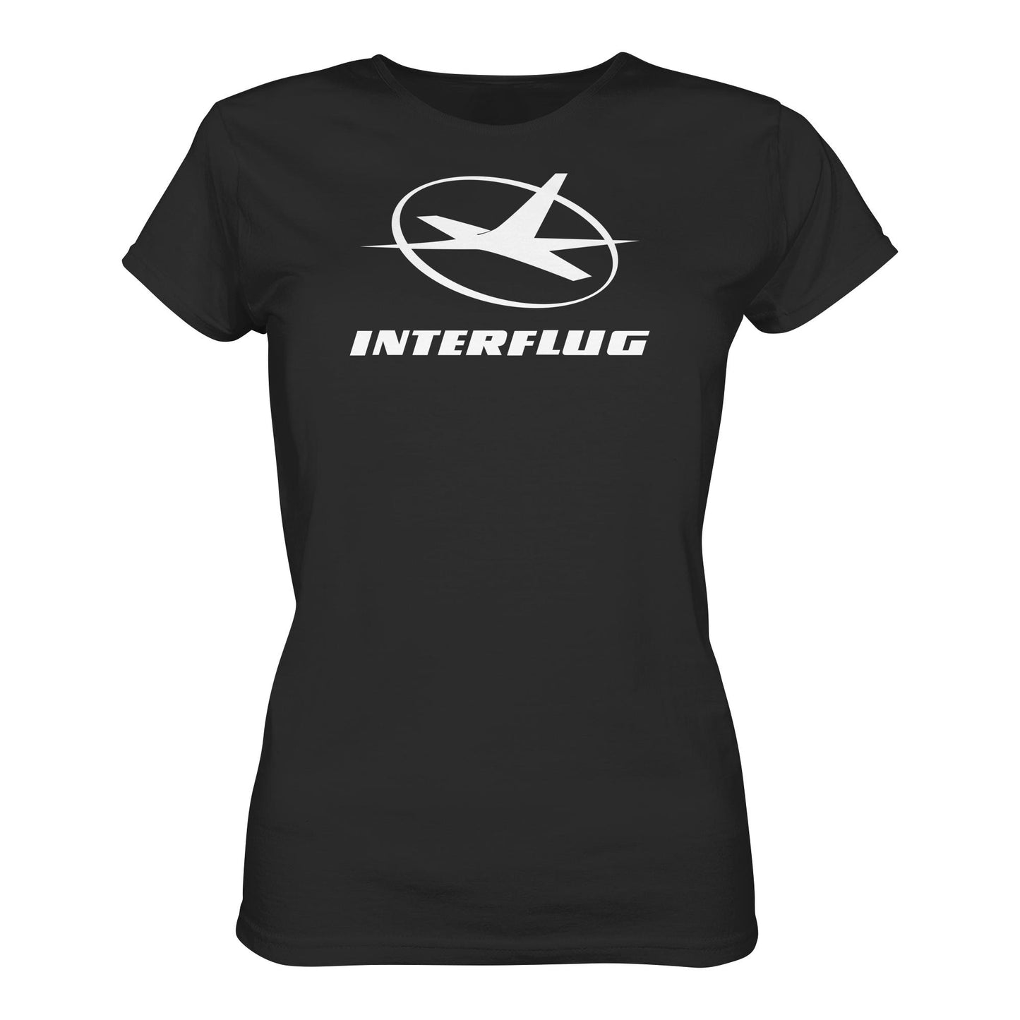 DDR Ostalgie Shirt Mädels • INTERFLUG MONOCHROM