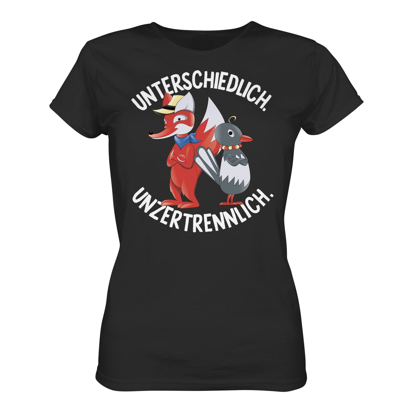 DDR Ostalgie Shirt Mädels • UNSER SANDMÄNNCHEN - HERR FUCHS & FRAU ELSTER, UNZERTRENNLICH